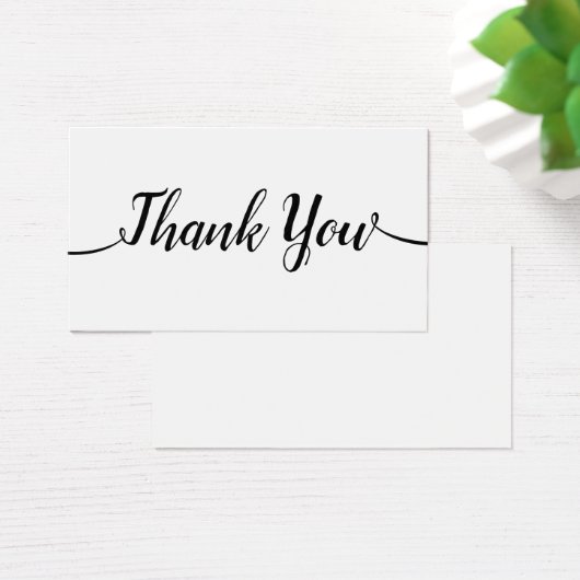 Eenvoudige handgeschreven script kalligrafie dank  visitekaartje (Bureau)