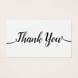 Eenvoudige handgeschreven script kalligrafie dank  visitekaartje