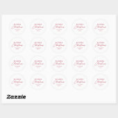 Eenvoudige handgeschreven script kerstcadeautag ronde sticker (Vel)