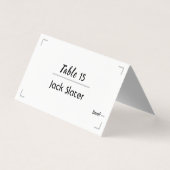 Eenvoudige Handgeschreven Script Trouwtafel Kaart (Voorkant)