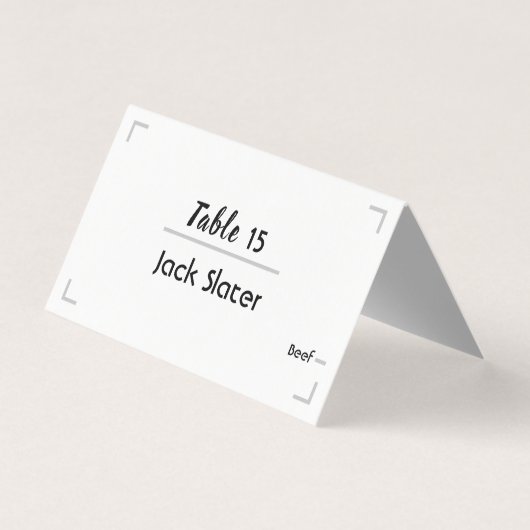 Eenvoudige Handgeschreven Script Trouwtafel Kaart (Voorkant)