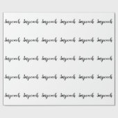 Eenvoudige handgeschreven scriptkalligrafie cadeaupapier (Vlak)