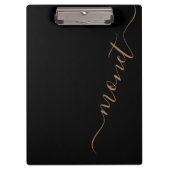 Eenvoudige handgeschreven scriptnaam Aangepast Klembord (Voorkant)