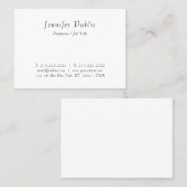 Eenvoudige handgeschreven Sjabloon voor elegant sc Visitekaartje (Voorkant / Achterkant)