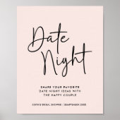 Eenvoudige Handgeschreven Typografie Datum Nacht J Poster (Voorkant)