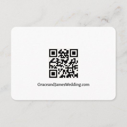 Eenvoudige handgeschreven typografie Details QR Co Informatiekaartje (Achterkant)