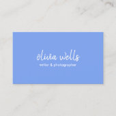 Eenvoudige handgeschreven typografie Periwinkle Bl Visitekaartje (Voorkant)