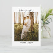 Eenvoudige handgeschreven uitnodiging voor het sch (Staand voorkant)