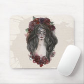 Eenvoudige handgetekende Dia de los Muertos | Muis Muismat (Met muis)