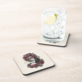 Eenvoudige handgetekende Dia de los Muertos | Onde Bier Onderzetter (Rechterzijde)