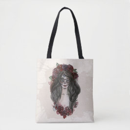 Eenvoudige handgetekende Dia de los Muertos | Tote Tote Bag
