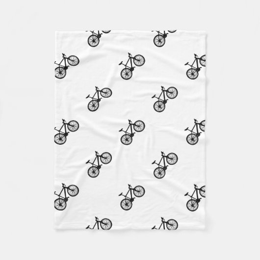 Eenvoudige handgetekende doedelen van fietsen fleece deken (Voorkant)