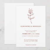 Eenvoudige, handgetekende illustratie met bladerkl kaart (Voorkant / Achterkant)