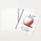 Eenvoudige handgetekende Schattigee Red Apple best Planner (Display)