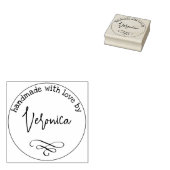 Eenvoudige handheld met liefde voor voornaam, aang rubberstempel (Gestempeld)