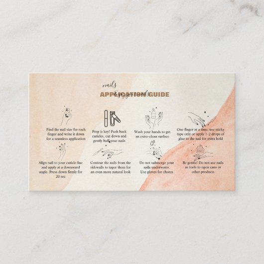 Eenvoudige handleiding voor de toepassing van Nail Visitekaartje (Voorkant)