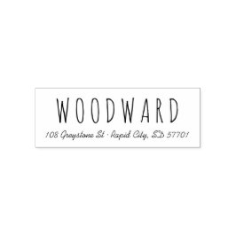 Eenvoudige handletter script retour adres stempel