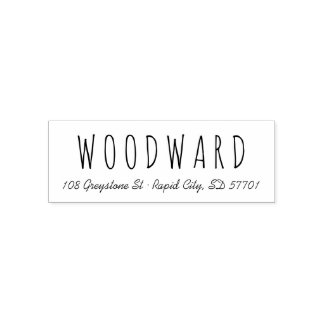 Eenvoudige handletter script retour adres stempel