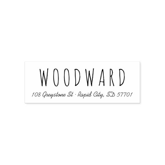 Eenvoudige handletter script retour adres stempel (Design)