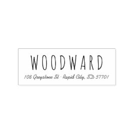 Eenvoudige handletter script retour adres stempel