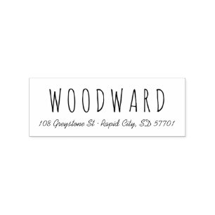 Eenvoudige handletter script retour adres stempel