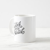 Eenvoudige handlettering ontgrendel het volledige koffiemok (Voorkant links)