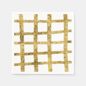 Eenvoudige handmatige goudfaux glitter grid servet (Voorkant)