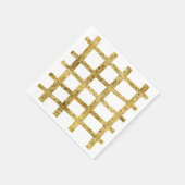 Eenvoudige handmatige goudfaux glitter grid servet (Hoek)