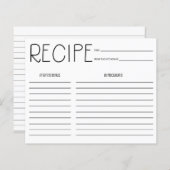 Eenvoudige handmatige Kaart voor het ontvangen van (Voorkant / Achterkant)