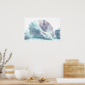 Eenvoudige handschetsschelptekening | POSTER (Keuken)