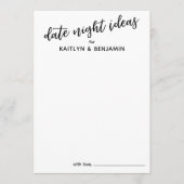 Eenvoudige handschrift typografie Datum Nacht Idee Advieskaart (Voorkant)