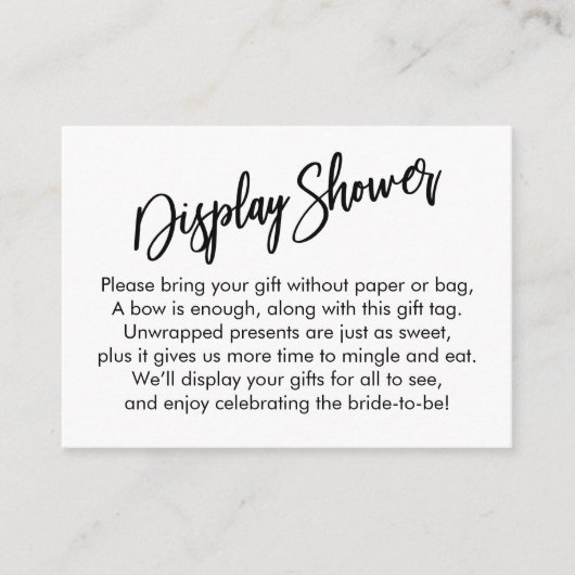 Eenvoudige handschriftenkaart voor beeldscherm met informatiekaartje (Voorkant)