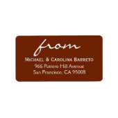 Eenvoudige handtekening - Caramel Etiket (Voorkant)