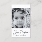 Eenvoudige handtekening Elegant Script Photography Visitekaartje (Voorkant)