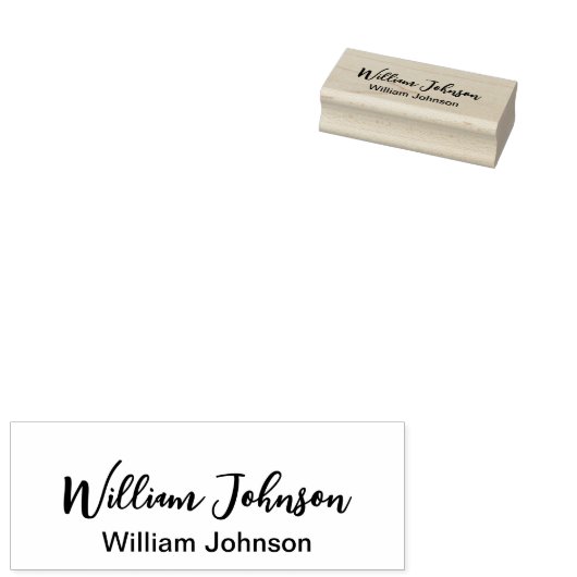 Eenvoudige Handtekening en Gedrukte Naam Tekst Sja Rubberstempel (Gestempeld)