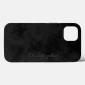 Eenvoudige handtekening gevlekt zwart Case-Mate iPhone case (Achterkant (horizontaal))