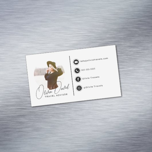 Eenvoudige handtekening magnetisch visitekaartje (Voorbeeld)