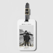 Eenvoudige handtekening minimalistisch foto Opslaa Bagagelabel (Voorkant (verticaal))