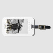 Eenvoudige handtekening minimalistisch foto Opslaa Bagagelabel (Voorkant (horizontaal))