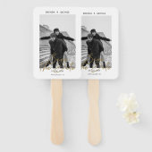 Eenvoudige handtekening minimalistisch foto Opslaa Handwaaier (Voorkant en achterkant)