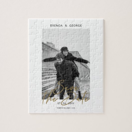 Eenvoudige handtekening minimalistisch foto Opslaa Legpuzzel (Verticaal)