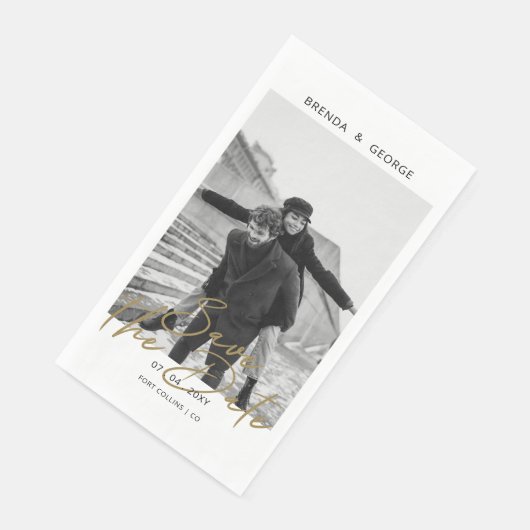 Eenvoudige handtekening minimalistisch foto Opslaa Servet (Hoek)