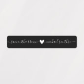 Eenvoudige handtekening Naam legant zwart Labels (Design 1)