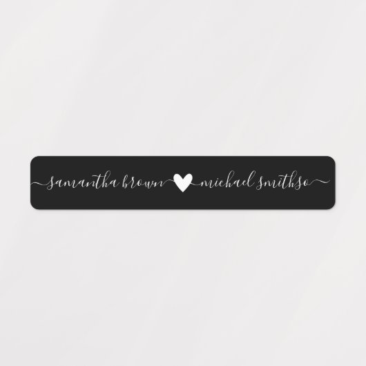 Eenvoudige handtekening Naam legant zwart Labels (Design 1)