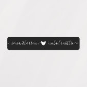 Eenvoudige handtekening Naam legant zwart Labels (Design 2)