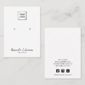 EENVOUDIGE HANDTEKENING OORBEL SIERADEN LOGO SOCIA VISITEKAARTJE (Voorkant / Achterkant)