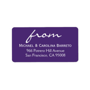 Eenvoudige handtekening - Paarse Etiket
