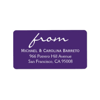 Eenvoudige handtekening - Paarse Etiket