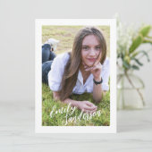 Eenvoudige handtekening portretportret Afstuderen  Aankondiging (Staand voorkant)