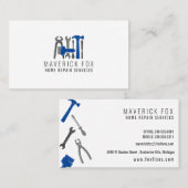 Eenvoudige handyman Home Repair Clean Moderne tool Visitekaartje (Voorkant / Achterkant)